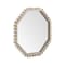 Homeroots 33" Natural Wood Octagon Beaded Framed Accent Mirror 376421 - alternate 4