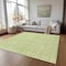 Homeroots 8' X 10' Artichoke Green And Ivory Floral Washable Indoor Outdoor Area Rug 581843 - alternate 4