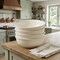 Homeroots White Four Piece Round Weave Stoneware Service For Four Bowl Set 483500 - alternate 5