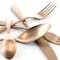 Megachef Gibbous 20 Piece Flatware Utensil Set, Stainless Steel Service for 4 in Rose Gold Matte MCFW-GIBBOUS-ROSEGOLD - alternate 5