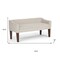 Homeroots 50in Platinum and Brown Fabric and Wood Upholstered Bench 642316 - alternate 3
