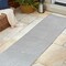 Jonathan Y Hallie High-Low Minimalist Curve Geometric Light Blue/Cream 2 ft. x 8 ft. Indoor/Outdoor Runner Rug SCN100E-28 - alternate 3
