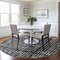 Homeroots 8' Black Gray And Ivory Round Striped Washable Indoor Outdoor Area Rug 583404 - alternate 4