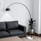 Leisuremod Arco Arched Floor Lamp 75.6in Height with White Round Marble Base and Metal Dome Lamp Shade, Black ALWH-BL-13BL - alternate 6