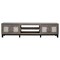 Homeroots 93" Gray Solid Wood Cabinet Enclosed Storage Distressed TV Stand 528755 - alternate 1