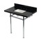 Kingston Brass 36" Black Granite Console Sink with Brass Legs, 8-Inch, 3-Hole, Black Granite/Polished Chrome KVPK36KBSQ1 - alternate 1