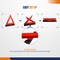 4Dock Vehicle Emergency Warning Triangle Kits, 3PK TS001 - alternate 3