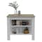 Homeroots White and Brown 41in Kitchen Island With Storage 477872 - alternate 4