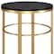 Homeroots 24" Brass And Black Wood And Steel Round End Table 544229 - alternate 6