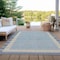 Homeroots 10' X 14' Navy Blue And Denim Blue Striped Washable Indoor Outdoor Area Rug 610491 - alternate 5
