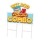 Signmission Hot Dog Combo Die Cut Yard & Stake outdoor plastic coroplast window, C-DC-2436-DS-Hot Dog Combo19 C-DC-2436-DS-Hot Dog Combo19 - alternate 1