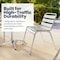 Flash Furniture Commercial Aluminum Restaurant Stack Chair, PK4 4-TLH-015-GG - alternate 10