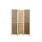 Homeroots 67" Natural Wood Folding Three Panel Screen Room Divider 277092 - alternate 4