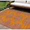Homeroots 8' X 10' Orange And Blue Geometric Washable Indoor Outdoor Area Rug 598767 - alternate 1