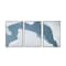 Homeroots Set Of Three Blues and Grays Abstract Framed Canvas Wall Art Floater Frame Graphic Art Wall Art, 3PK 401758 - alternate 1