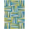 Homeroots 3' X 5' Teal Blue Green And Ivory Geometric Washable Indoor Outdoor Area Rug 598304 - alternate 4