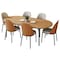 Leisuremod 70.9 in W, 29.5 in L, Manufactured Wood/Steel/Velvet, Natural Wood/Beige TT70-CNW18-BG - alternate 1