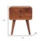 Homeroots 22" Brown Solid Wood Two Drawer Nightstand 651870 - alternate 7