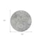 Homeroots 8' Gray Beige And Charcoal Round Oriental Washable Indoor Outdoor Area Rug 587442 - alternate 4