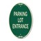 Signmission Parking Entrance Sign Parking Lot Entrance, 12 In X 18 In Architectural Oval, Heavy Gauge Aluminum A-OV-G-1218-23450 - alternate 1