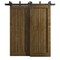 Sartodoors Sliding Closet Barn Bypass Doors 56 x 96 inches, Ego 5006 Marble Oak, Modern 6.6ft Rails Hardware EGO5006BBB-DMR-5696 - alternate 1