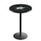 Holland Bar Stool Co 36" Blk Wrinkle Dallas Stars Pub Table, 36" dia. Top L214B3636DalSta - alternate 1