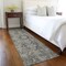 Homeroots 8' Taupe Oriental Washable Indoor Outdoor Runner Rug 563791 - alternate 5