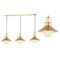 Jonathan Y Colin 3-Light 35" Adjustable Iron/Glass Retro Hurricane Triple Linear LED Pendant, Brass Gold JYL6121A - alternate 5