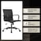 Leisuremod Harris Faux Leather Office Chair - Mid-Back Ergonomic Swivel Desk Chair, Iron Base HOBL19BLL - alternate 7
