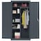 Sandusky Lee Combo Wardrobe Storage Cabinet, 72 in H, 36 in W, 18 in D, Recessed Pull, Keyed, Gray, 4 Shelves EACR361872-02 - alternate 4