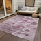 Homeroots 3' X 5' Plum Mauve And Pink Floral Washable Indoor Outdoor Area Rug 582758 - alternate 6