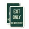 Signmission Exit Only Do Not Enter 2, 12'' X 18'' 2 Signs, Heavy Gauge Aluminum, 2PK A-1218-2PACK-24554 - alternate 1