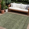 Homeroots 10' X 14' Olive Green And Ivory Geometric Washable Indoor Outdoor Area Rug 605601 - alternate 1