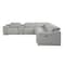 Homeroots Light Gray Italian Leather Power Reclining U Shaped Seven Piece Corner Sectional With Console 476592 - alternate 4