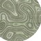 Homeroots 8' Artichoke Green And Ivory Round Geometric Washable Indoor Outdoor Area Rug 631361 - alternate 3