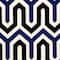 Homeroots 20" X 20" Blue and White Geometric Cotton Zippered Pillow 529289 - alternate 5