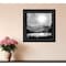 Homeroots Big Moon Lake Black Framed Print Wall Art 529595 - alternate 4