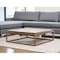 Homeroots 42" Dark Gray and Rust Concrete And Iron Square Abstract Coffee Table 283304 - alternate 4