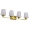 Nuvo Lune, 4 Light Vanity, Vintage Brass Finish, Etched White Glass 60/8234 - alternate 7