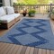 Homeroots 5' X 8' Navy Blue And Ivory Geometric Washable Indoor Outdoor Area Rug 598599 - alternate 6