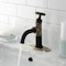 Kingston Brass One-Handle 1-Hole Bathroom Faucet with Knurled Handle, Deck Plate, and Push Pop-Up Drain KSD2823RKX - alternate 2