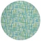Homeroots 8' Turquoise Green And Ivory Round Abstract Washable Indoor Outdoor Area Rug 602601 - alternate 7