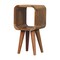 Homeroots 16" Brown Solid Wood Square Nightstand 651554 - alternate 8