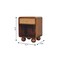 Homeroots 21" Chestnut Solid Wood Cane Rattan One Drawer Nightstand 722575 - alternate 3