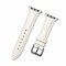 Elegani Leather Band Compatible with Apple Watch 45mm, White, White/Rose Gold/Yellow Gold Buckle LZQR2-WHT-45 - alternate 1