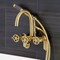 Kingston Brass 7-Inch Adjustable Wall Mount Clawfoot Tub Faucet, Brushed Brass AE8157CG - alternate 2