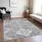 Homeroots 8' X 10' Gray And Ivory Medallion Washable Indoor Outdoor Area Rug 589041 - alternate 4