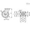 Elesa 452556 Castors steel bracket Thermoplastic rubber coating plate bracket 452556 - alternate 2