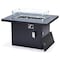Leisuremod Chelsea Patio Modern Aluminum Propane Fire Pit Table, Black CF44G-BL - alternate 4