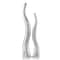 Homeroots Set of Two Aluminum Silver Wavy Floor Vases, 2PK 373780 - alternate 3